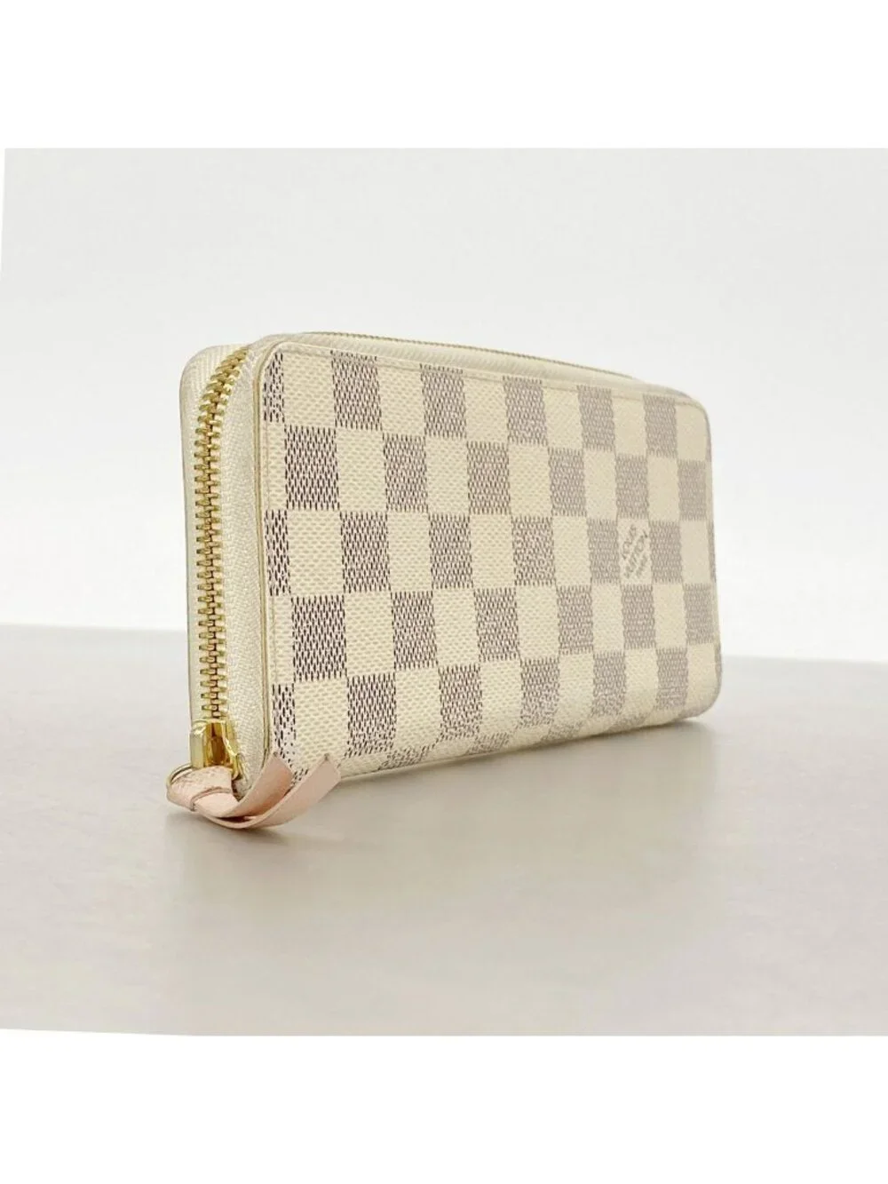 Louis Vuitton Wallet Damier Azur Portefeuille Clemence White Rose Ballerine